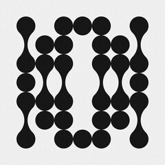 Abstract Cross Pattern Dots Logo generative computational art illustration