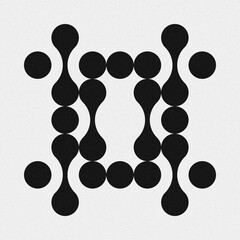 Abstract Cross Pattern Dots Logo generative computational art illustration