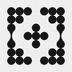 Abstract Cross Pattern Dots Logo generative computational art illustration