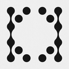 Abstract Cross Pattern Dots Logo generative computational art illustration