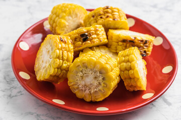 夏の味覚　焼きトウモロコシ