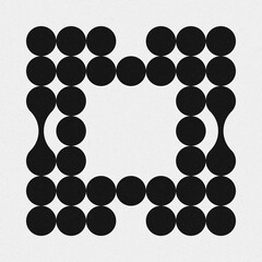 Abstract Cross Pattern Dots Logo generative computational art illustration