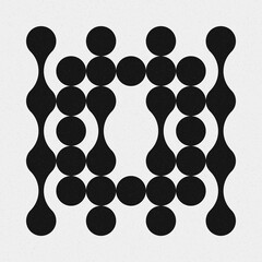 Abstract Cross Pattern Dots Logo generative computational art illustration