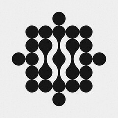 Abstract Cross Pattern Dots Logo generative computational art illustration