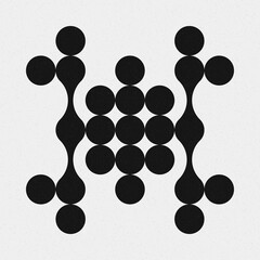 Abstract Cross Pattern Dots Logo generative computational art illustration
