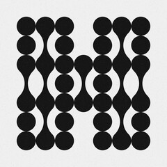 Abstract Cross Pattern Dots Logo generative computational art illustration