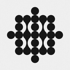 Abstract Cross Pattern Dots Logo generative computational art illustration