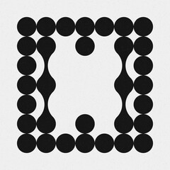 Abstract Cross Pattern Dots Logo generative computational art illustration