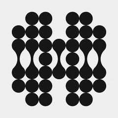 Abstract Cross Pattern Dots Logo generative computational art illustration