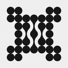 Abstract Cross Pattern Dots Logo generative computational art illustration