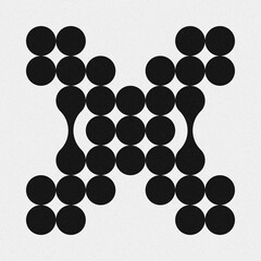 Abstract Cross Pattern Dots Logo generative computational art illustration