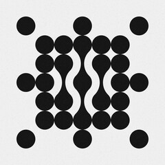 Abstract Cross Pattern Dots Logo generative computational art illustration