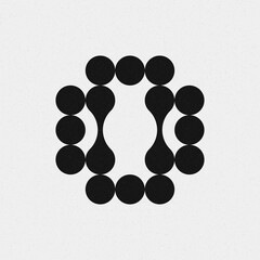 Abstract Cross Pattern Dots Logo generative computational art illustration