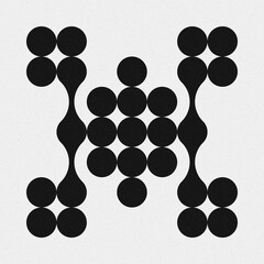 Abstract Cross Pattern Dots Logo generative computational art illustration