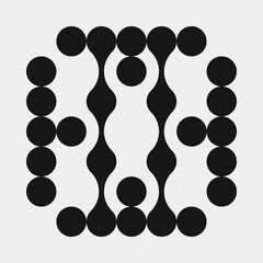 Abstract Cross Pattern Dots Logo generative computational art illustration