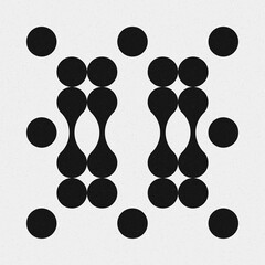 Abstract Cross Pattern Dots Logo generative computational art illustration