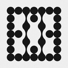 Abstract Cross Pattern Dots Logo generative computational art illustration