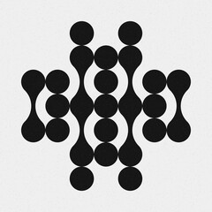 Abstract Cross Pattern Dots Logo generative computational art illustration