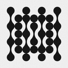 Abstract Cross Pattern Dots Logo generative computational art illustration