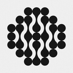 Abstract Cross Pattern Dots Logo generative computational art illustration