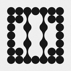 Abstract Cross Pattern Dots Logo generative computational art illustration