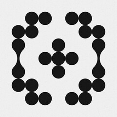 Abstract Cross Pattern Dots Logo generative computational art illustration