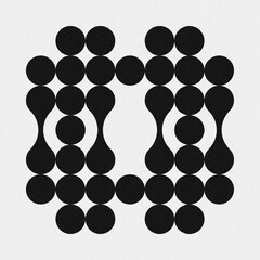 Abstract Cross Pattern Dots Logo generative computational art illustration
