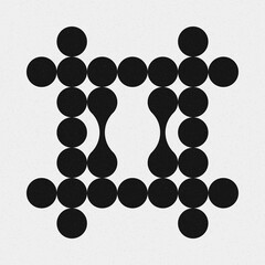 Abstract Cross Pattern Dots Logo generative computational art illustration