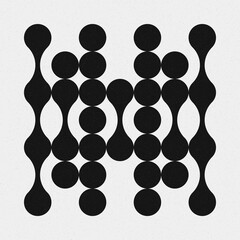 Abstract Cross Pattern Dots Logo generative computational art illustration