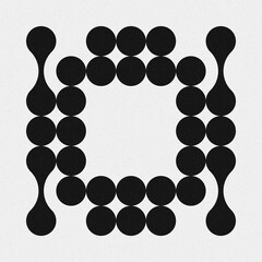 Abstract Cross Pattern Dots Logo generative computational art illustration