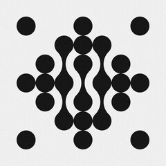 Abstract Cross Pattern Dots Logo generative computational art illustration