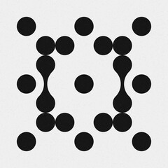 Abstract Cross Pattern Dots Logo generative computational art illustration