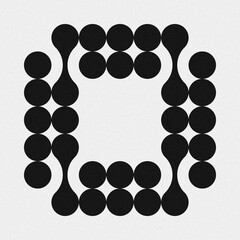 Abstract Cross Pattern Dots Logo generative computational art illustration