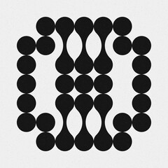 Abstract Cross Pattern Dots Logo generative computational art illustration