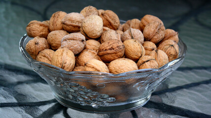 Walnuts in Glass bowl