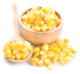Corn on a white background