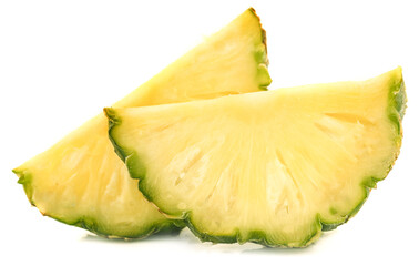 pineapple slices an isolated on white background