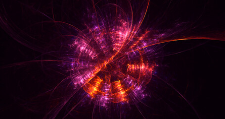 3D rendering abstract round light background