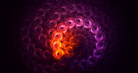 3D rendering abstract multicolor fractal light background
