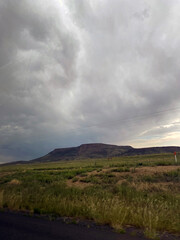 clouds over the hills