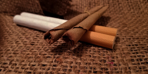 Branded cigarette presentation for promoting activity.