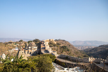 Fototapeta na wymiar view from Kumbhalgarh Fort Palace,rajasthan.