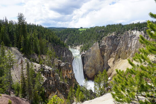 Waterfall in the Grand Canyon of the Yellowstone