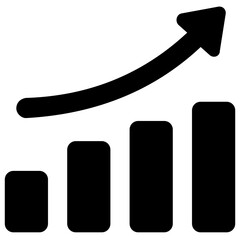 
An editable vector of growth chart, increase graph icon
