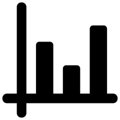 
Frequency chart icon in trendy filled style 
