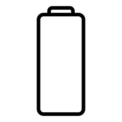Empty battery icon. Outline empty battery vector icon for web design isolated on white background