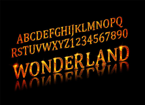 Wonderland font. Fairy ABC.