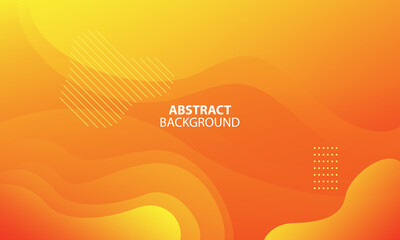 Colorful geometric background. Orange elements with fluid gradient. Dynamic shapes composition. Eps10 vector