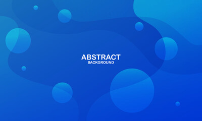 Liquid color background design. Blue elements with fluid gradient. Dynamic shapes composition. Vector illustration