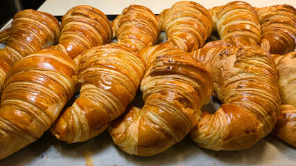 freshly baked artisan croissants